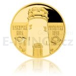 Czech Medals Gold Medal Look-out tower Biskupska kupa (1/4 oz) - Proof