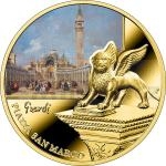 SOS. Venice - End or Beginning? 2016 - Niue 50 $ Venice: Piazza San Marco Gold - Proof