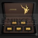 Gold 1 g Premium Gold Bar Set Springbok 2015 - Proof Like