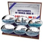 History 2013 - Tokelau 6 NZD Battleships of World War II - Proof