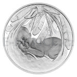 Silver Silver thaler to the birth of a child 2024 "Stork" - proof