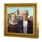 2019 - Niue 1 NZD American Gothic by Grant Wood 1 oz - proof