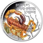 2014 - Tuvalu 1 $ Spider-Hunting Scorpion - proof