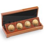 UK Royal Family 2013 - UK 4 x 5 GBP - The Queen´s Portrait Set Gold Proof 4 Coin Set