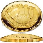 2014 - USA 5 $ - National Baseball Hall of Fame Proof $ 5 Gold Coin
