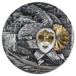 World Coins 2019 - Niue 5 $ Venetian Mask - Carnival in Venice - Antique