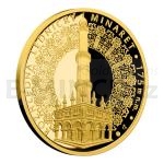 Castles and Chateaus Gold Medal Look-out tower minaret Lednice / Eisgrub (1 Oz) - Proof