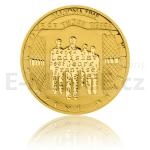 End of WWII 2015 - Niue 5 $ - The Liberation of Auschwitz Gold Coin - Proof