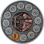Lunar Calendar - Zodiac 2019 - Niue 1 $ Zodiac Signs - Sagittarius - Antique Finish