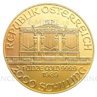 1989 - Austria 2000 ATS Wiener Philharmoniker 1 Oz Gold - First Issue
Click to view the picture detail.