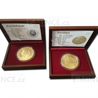 Two Czech 100-Ducats - Set of 2 Gold Medals Au 999,9 (697 g) - UNC
Click to view the picture detail.