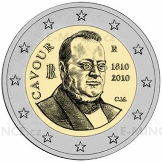 2010 - 2 € Italy 200th anniversary of the Count of Cavour’s birth - Unc
Click to view the picture detail.