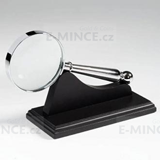 Chrome-plated magnifier with wooden stand
Click to view the picture detail.