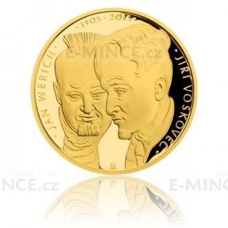 2015 - Niue 100 NZD Gold Double-Ounce Coin Voskovec and Werich - Proof
Click to view the picture detail.