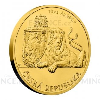 2018 - Niue 500 NZD Gold 10 oz investment Coin Czech Lion - Stand
Click to view the picture detail.