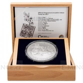 2017 - Niue 100 NZD Silver 1 Kilo Investment Coin Czech Lion - UNC
Click to view the picture detail.
