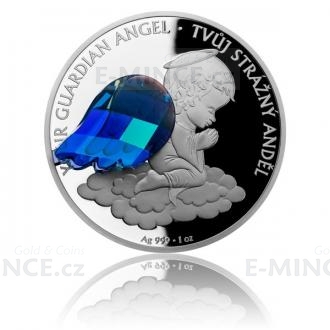 2018 - Niue 2 NZD Silver Crystal Coin - Your Guardian Angel - Proof
Click to view the picture detail.