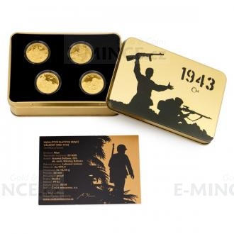 Set of four gold coins War year 1943 - proof
Click to view the picture detail.