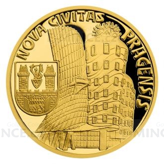2019 - Gold Quarter-Ounce Coin Formation of Royal Capital City of Prague - New Town - Proof
Click to view the picture detail.