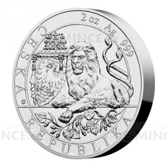 2019 - Niue 5 NZD Silver 2 oz Bullion Coin Czech Lion 2019 - Stand
Click to view the picture detail.