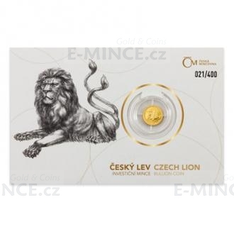 2019 - Niue 5 NZD Gold 1/25 oz Bullion Coin Czech Lion 2019 Number 274 - UNC
Click to view the picture detail.