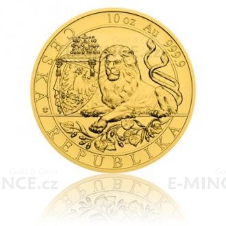 2019 - Niue 500 NZD Gold 10 oz Coin Czech Lion 2019 - Stand
Click to view the picture detail.