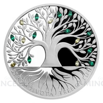 2020 - Niue 2 NZD Silver Crystal Coin - Tree of Life - Proof
Click to view the picture detail.