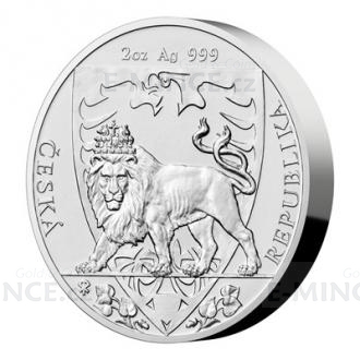 2020 - Niue 5 NZD Silver 2 oz Bullion Coin Czech Lion - Standard
Click to view the picture detail.