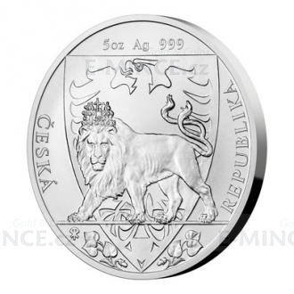 2020 - Niue 10 NZD Silver 5oz Bullion Coin Czech Lion - Standard
Click to view the picture detail.