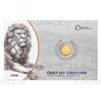 2020 - Niue 5 NZD Gold 1/25 Oz Bullion Coin Czech Lion Numbered - Standard
Click to view the picture detail.