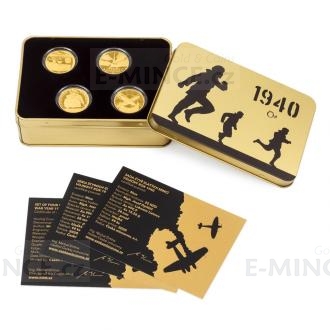 2020 - Niue 25 NZD Set of Four Gold Coins War Year 1940 - Proof
Click to view the picture detail.