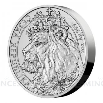 2021 - Niue 5 NZD Silver 2 oz Bullion Coin Czech Lion - Standard
Click to view the picture detail.