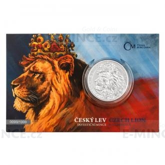 2021 - Niue 5 NZD Silver 2 oz Bullion Coin Czech Lion - Number Standard
Click to view the picture detail.