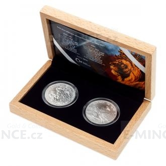 Set of Two Silver bullion coins Czech Lion 2021 and Slovak Eagle 2021 - UNC
Click to view the picture detail.