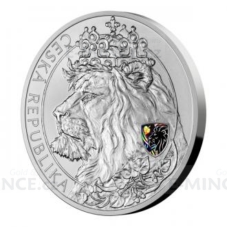 2021 - Niue 10 NZD Silver 5oz Bullion Coin Czech Lion with Hologram - Standard
Click to view the picture detail.