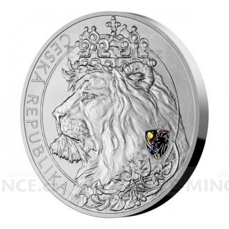 2021 - Niue 25 NZD Silver 10oz Bullion Coin Czech Lion with Hologram - Standard
Click to view the picture detail.