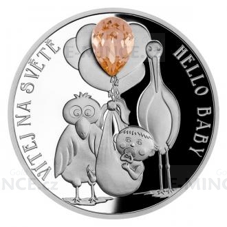 2022 - Niue 2 NZD Silver Coin Crystal Coin - Hello Baby 2022 - Proof
Click to view the picture detail.