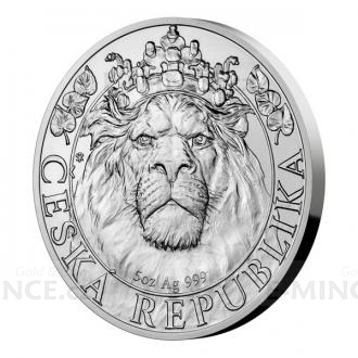 2022 - Niue 10 NZD Silver 5oz Bullion Coin Czech Lion - UNC
Click to view the picture detail.