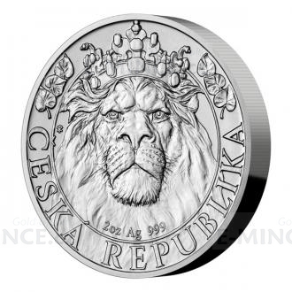 2022 - Niue 5 NZD Silver 2 oz Bullion Coin Czech Lion - Standard
Click to view the picture detail.
