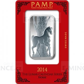 Silver Bar PAMP 1 oz (Ag 999) - Lunar Horse
Click to view the picture detail.