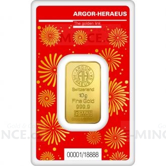 Gold Bar 10 g - Argor Heraeus Year of the Dragon
Click to view the picture detail.