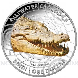 2013 - Australia 1 $ - Australian Saltwater Crocodile: Bindi 1oz - Proof
Click to view the picture detail.