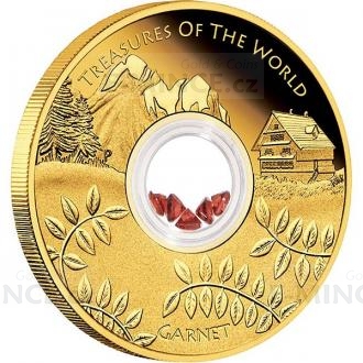 2013 - Australia 100 $ Gold Coin Treasures of the World - Europe/Garnet - Proof
Click to view the picture detail.