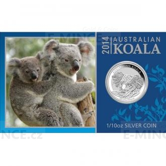 2014 - Australia 0.1 $ - Australian Koala 1/10oz Silver Coin in Card
Click to view the picture detail.
