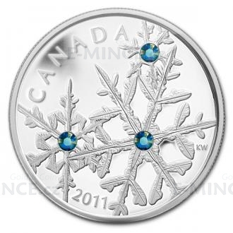 2011 - Canada 20 $ - Montana Blue Small Snowflake - Proof
Click to view the picture detail.