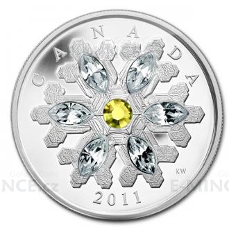 2011 - Canada 20 $ - Topaz Snowflake - Proof
Click to view the picture detail.