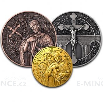Saint John of Nepomuk - Set of 3 Medals - Antique Finish
Click to view the picture detail.