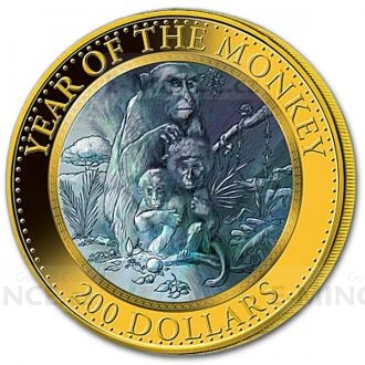 2016 - Cook Islands 200 $ Year of the Monkey - Proof
Click to view the picture detail.