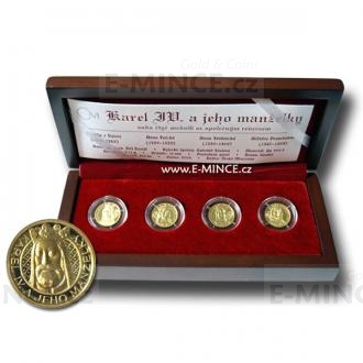 Gold Medal Set Charles IV and his Wives (Au 999,9) - Proof
Click to view the picture detail.