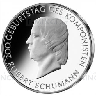 2010 - Germany 10 € - 200th Birthday of Robert Schumann - Proof
Click to view the picture detail.